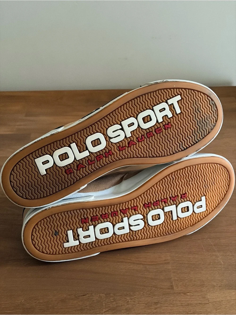 Vintage Polo Sport Ralph Lauren Canvas Deck Sneakers Men’s Size 9 Low Top